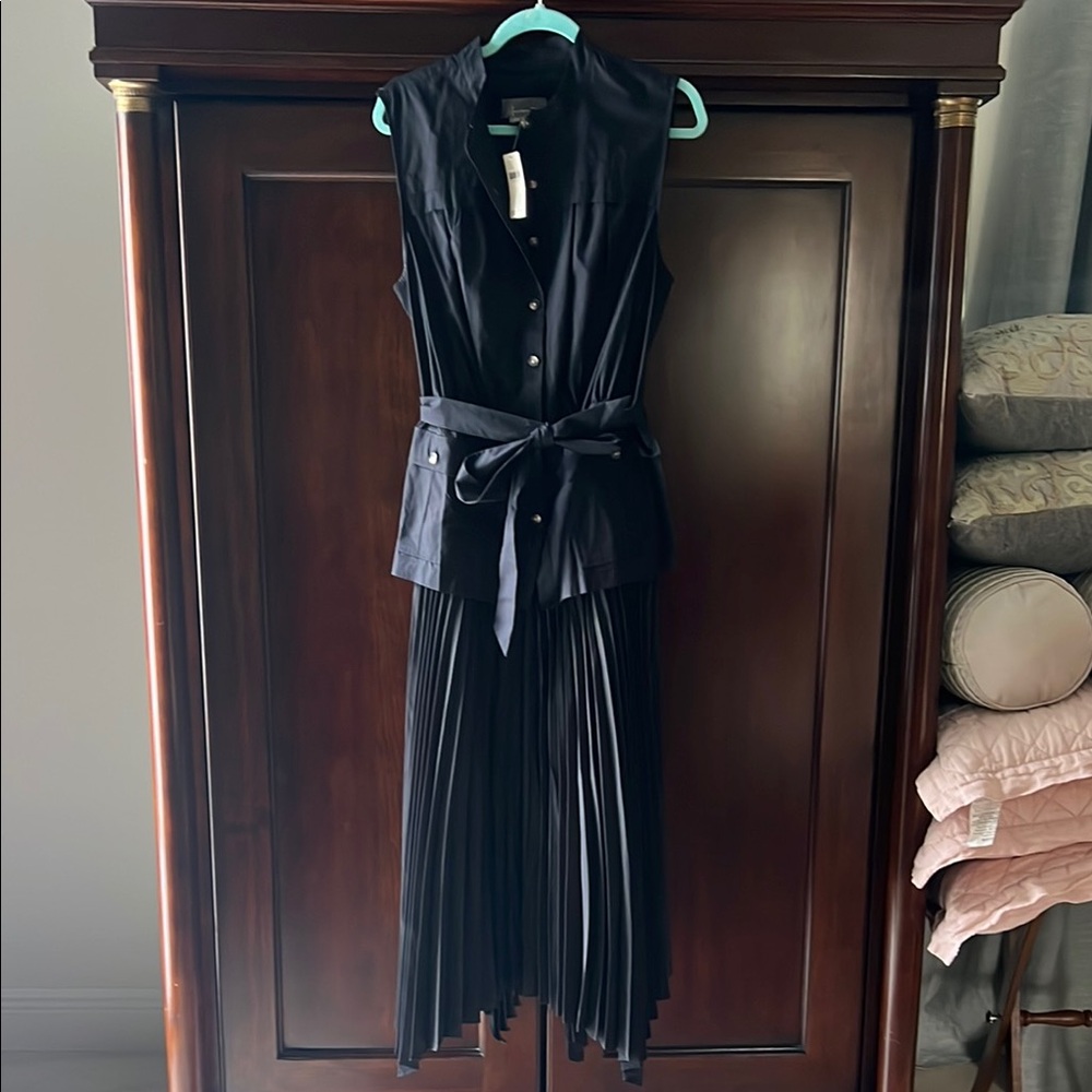 Anthropologie Black Midi Dress